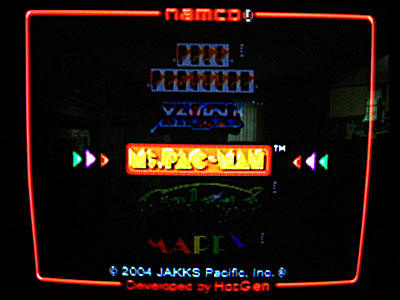 The Ms. Pac-Man Games Menu